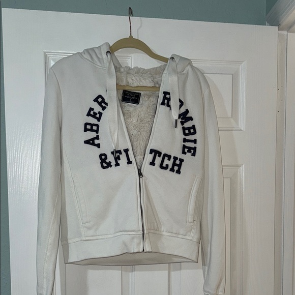 Abercrombie & Fitch Cream Teddy Jacket - Picture 1 of 4